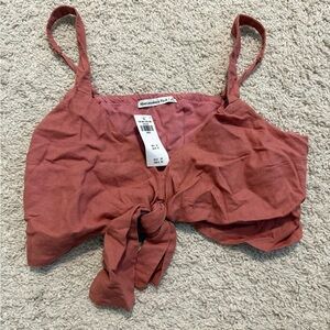 Abercrombie & Fitch Women's Dusty Rose Crop Top
